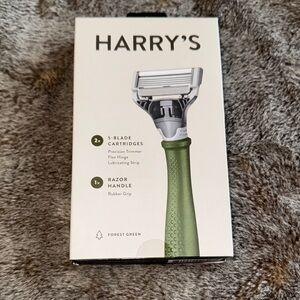 Harry's of London Forest Green Razor Kit with 5-Blade Cartridges